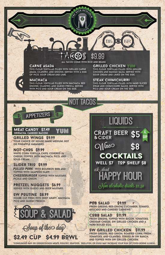 Restaurant menu design, full layout